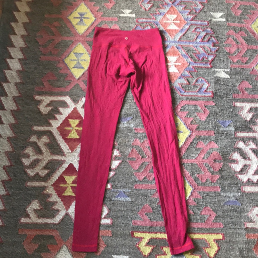 Lululemon Red Wunderunder Leggings